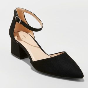 Pointed Toe Block Heeled Pumps - A New Day